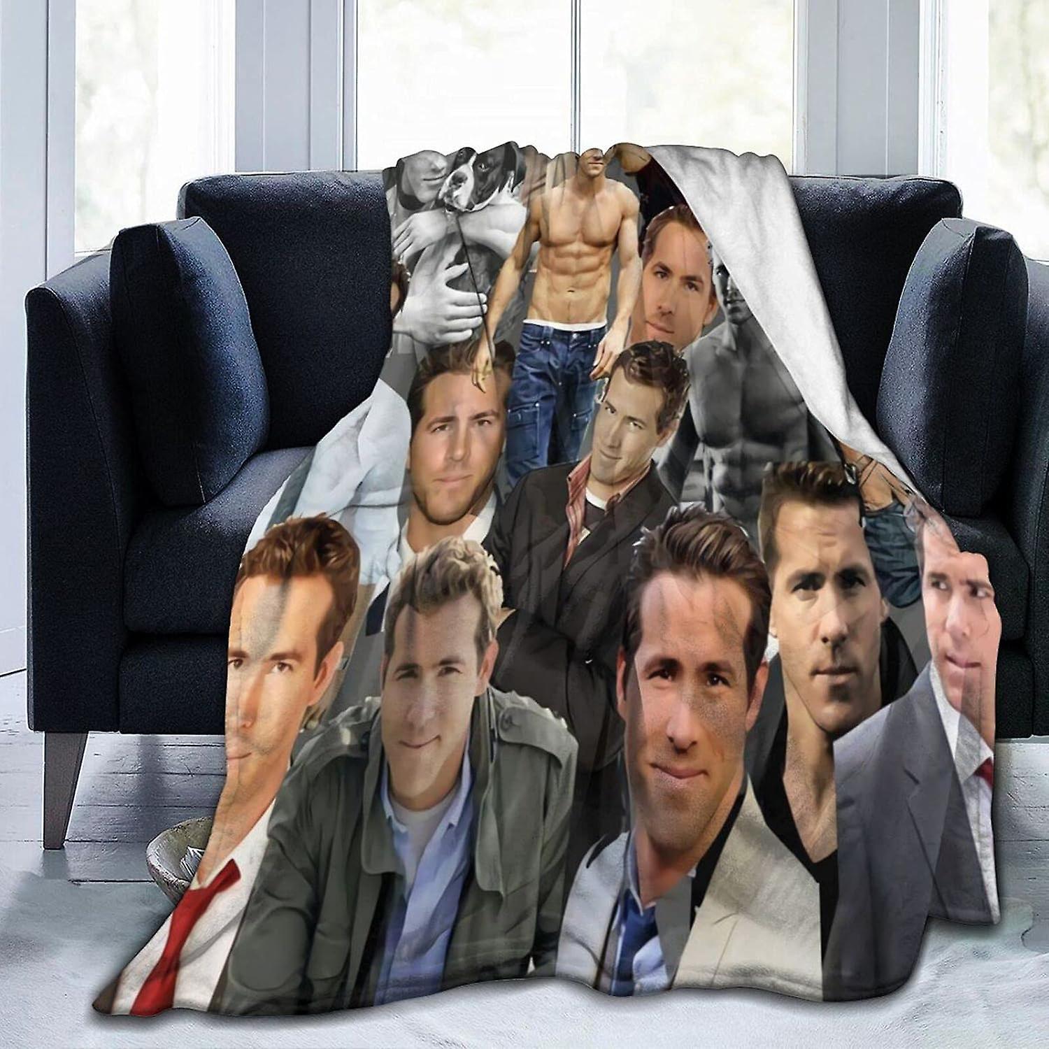 Kerota Ryan Reynolds Soft and Comfortable Warm Fleece Blanket for Sofa, Bed, Office Knee pad,Bed car Camp Beach Blanket Throw Blankets 50x40in 125x...