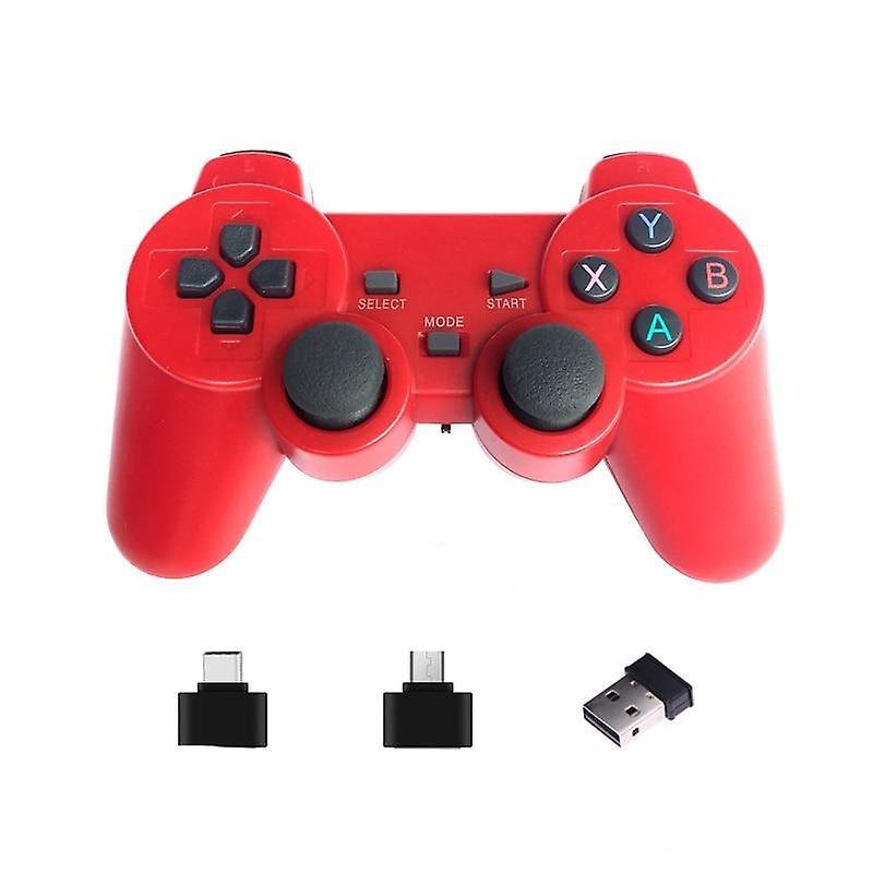 Slowmoose Wireless Gamepad For Android Phone/pc/ps3/tv Box Joystick - 2.4g Joypad Game Red