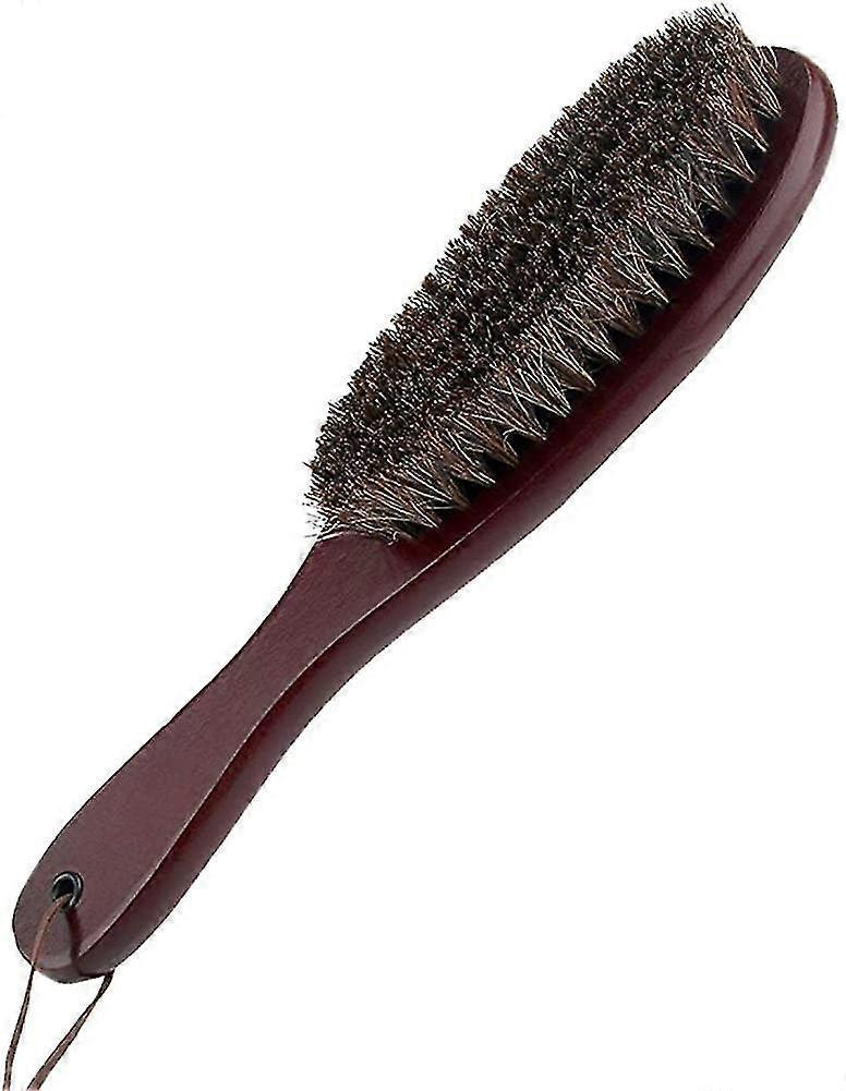 Botribas Anti-Lint Clothes Brush With Soft Real Horsehair And Wooden Handle