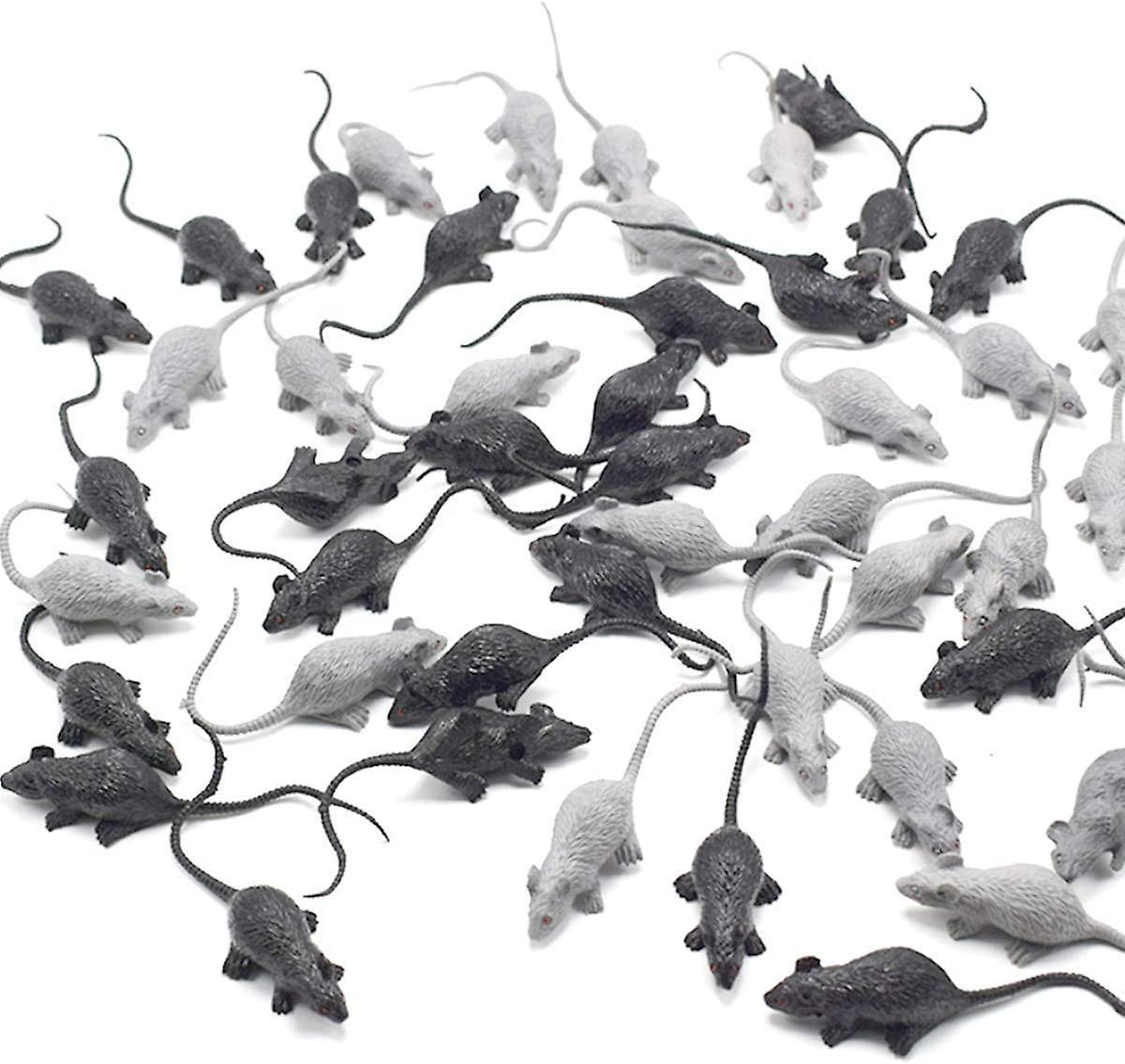 Heytea Katea 20 Pcs Mini Simulated Mouse Model Realistic Terror Plastic Mouse Figurines Small Fake Mouse For Novelty Toy Kids' Halloween Toy Joke P...