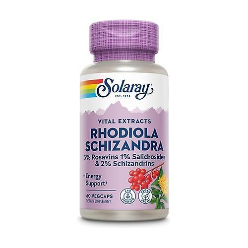 Solaray Rhodiola & Schizandra 60 vegetable capsules of 500mg