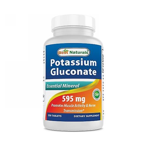 Best Naturals Potassium Gluconate,595 mg ,250 Tabs (Pack of 1)