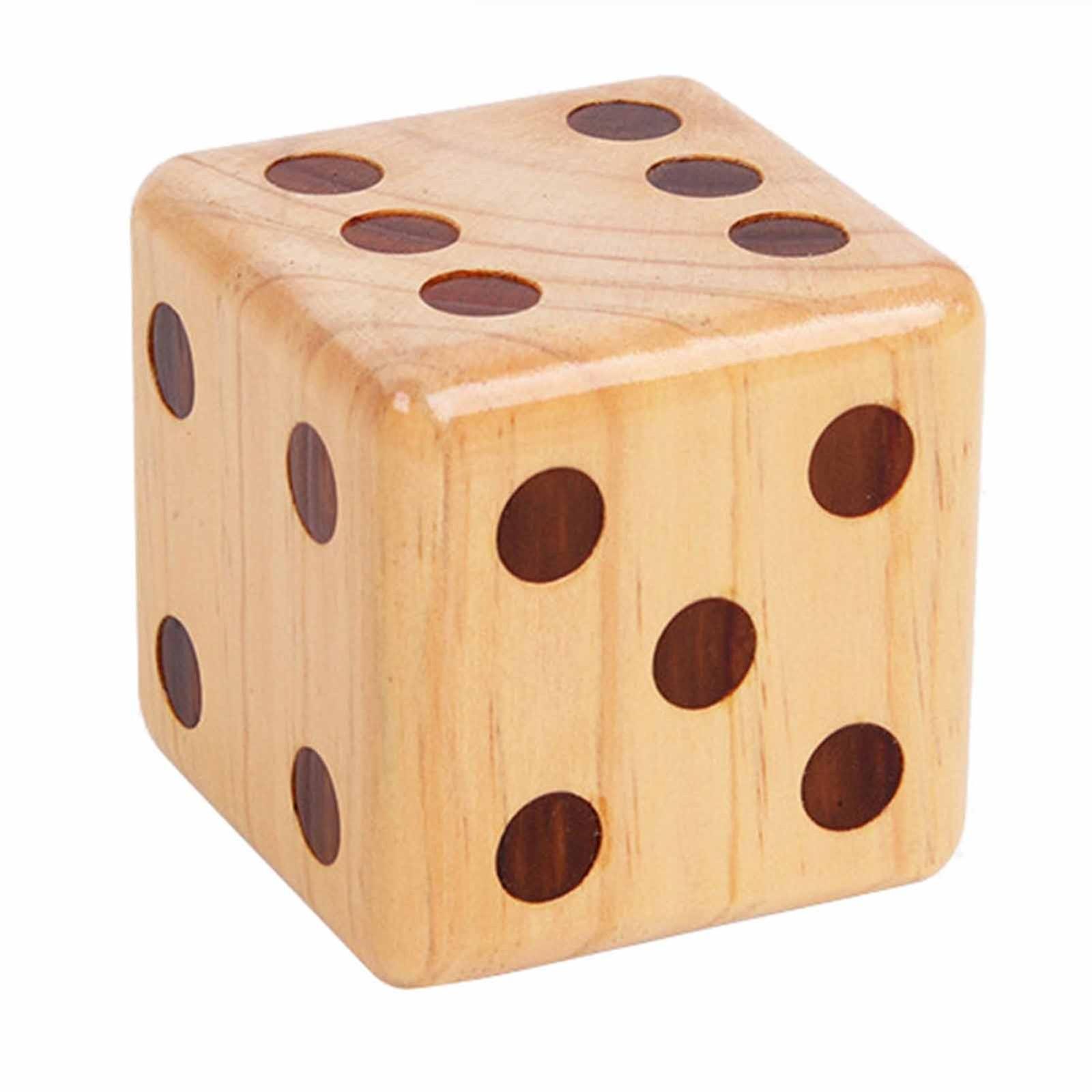 unbrand Giant Wooden Dice For Outdoor Games/Picnics/Barbecue Parties/ Wooden Dice Board Beige