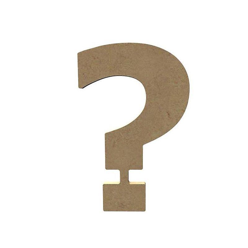 Gomille Question mark in MDF wood to decorate - 15 cm Brown 15 x 10 x 0,6 cm