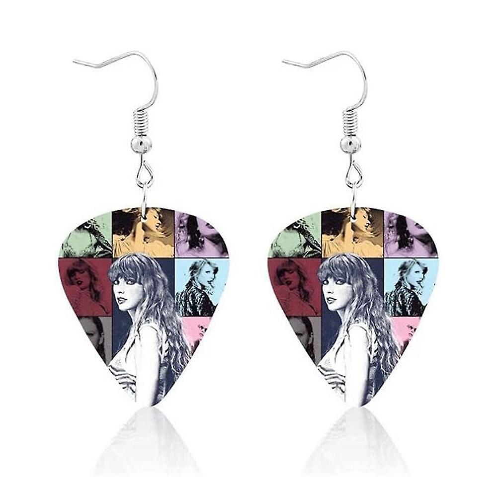 Bestdaily 2023 Taylor Swift Album Earrings Singer Taylor Dangle Drop Earrings Charm Jewelry Womens Girls Swiftie Fans Gifts A