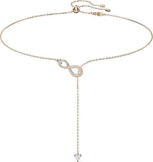 Heyone Infinity Twist Jewelry Collection, Bracelets & Necklaces, Rhodium & Rose Gold Tone Finish, Clear Crystals