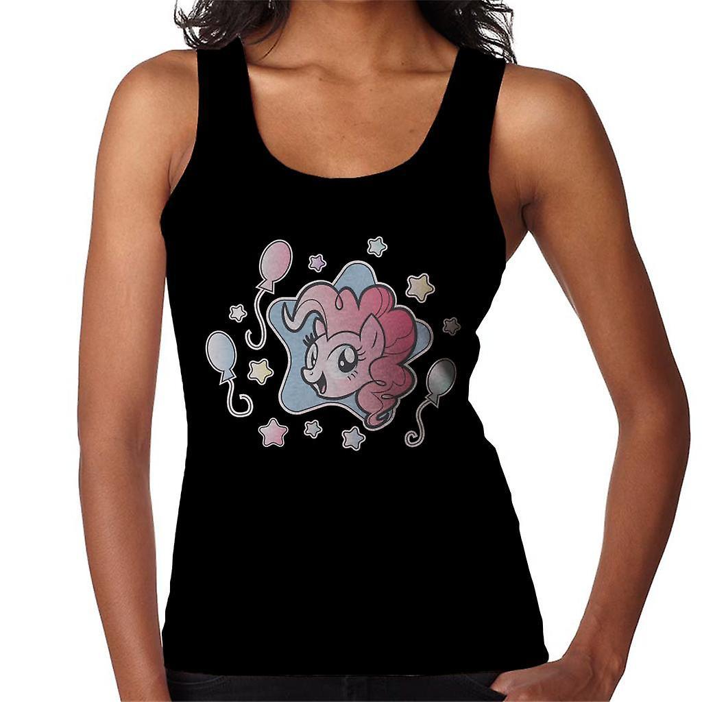 My Little Pony Pinkie Pie Balloons And Stars Women's Vest Black Medium