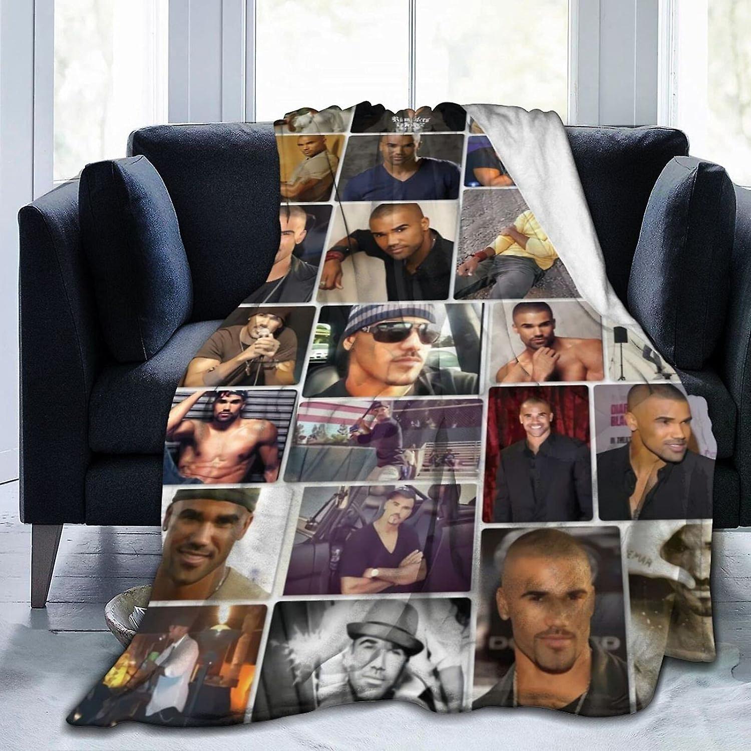 Kerota Shemar Moore Soft and Comfortable Warm Fleece Blanket for Sofa,Office Bed car Camp Couch Cozy Plush Throw Blankets Beach Blankets 50x40in 12...