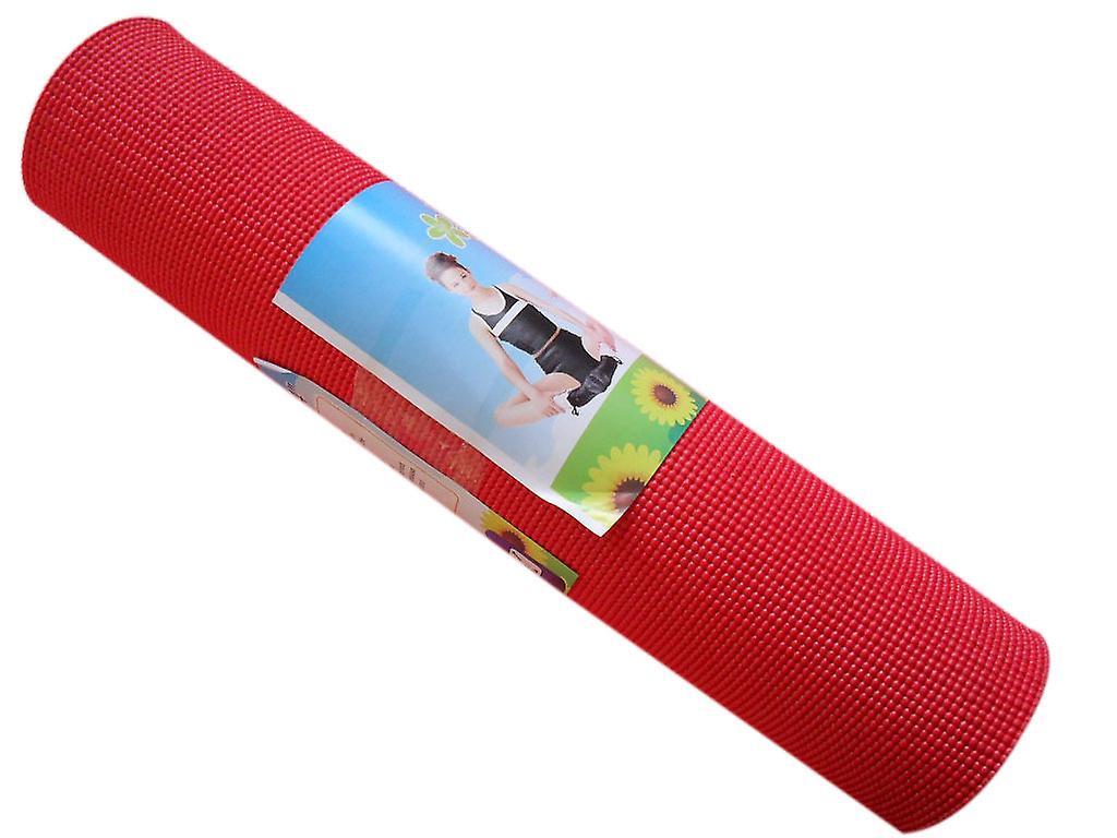 Yesfit Pvc Fitness Non-slip Professional Yoga Mat, Multifunctional Mat Yoga Mat Dance Mat-pilates And Floor Exercise red