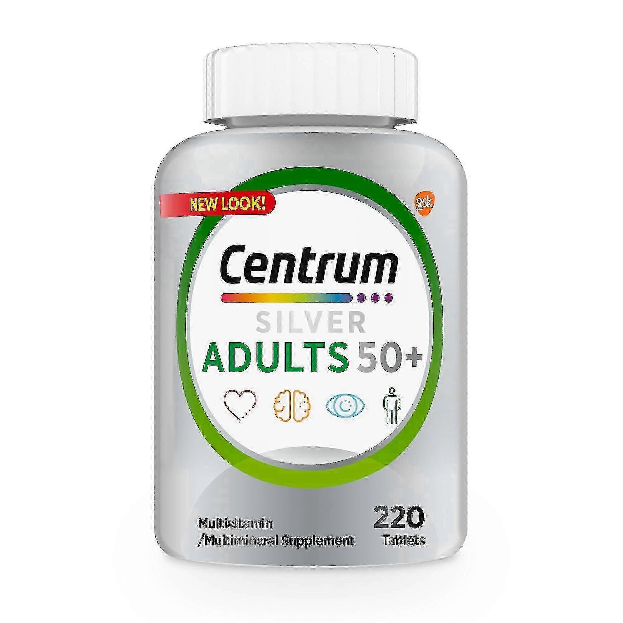 Centrum silver adults 50+, multivitamin & multimineral, tablets, 220 ea