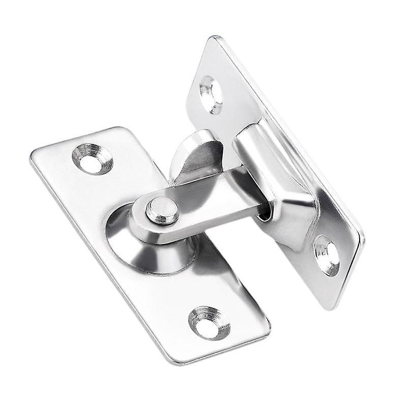 Slowmoose 1pc/90-degree Stainless Steel Solid-door Latch Bolt Locks Silver