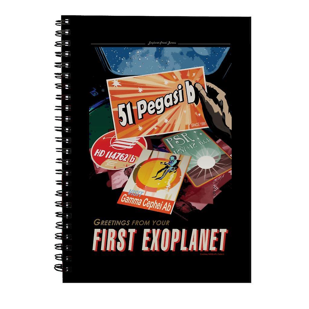 NASA 51 Pegasi b Exoplanet Interplanetary Travel Poster Spiral Notebook Black 15 x 21 cm