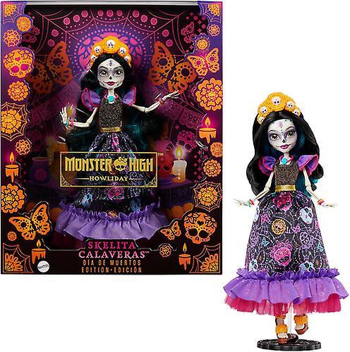 Mattel - Monster High - Howliday Dia de Muertos Skelita Calaveras Doll  [COLLECTABLES] Ships IN OWN Container , Paper Doll USA import