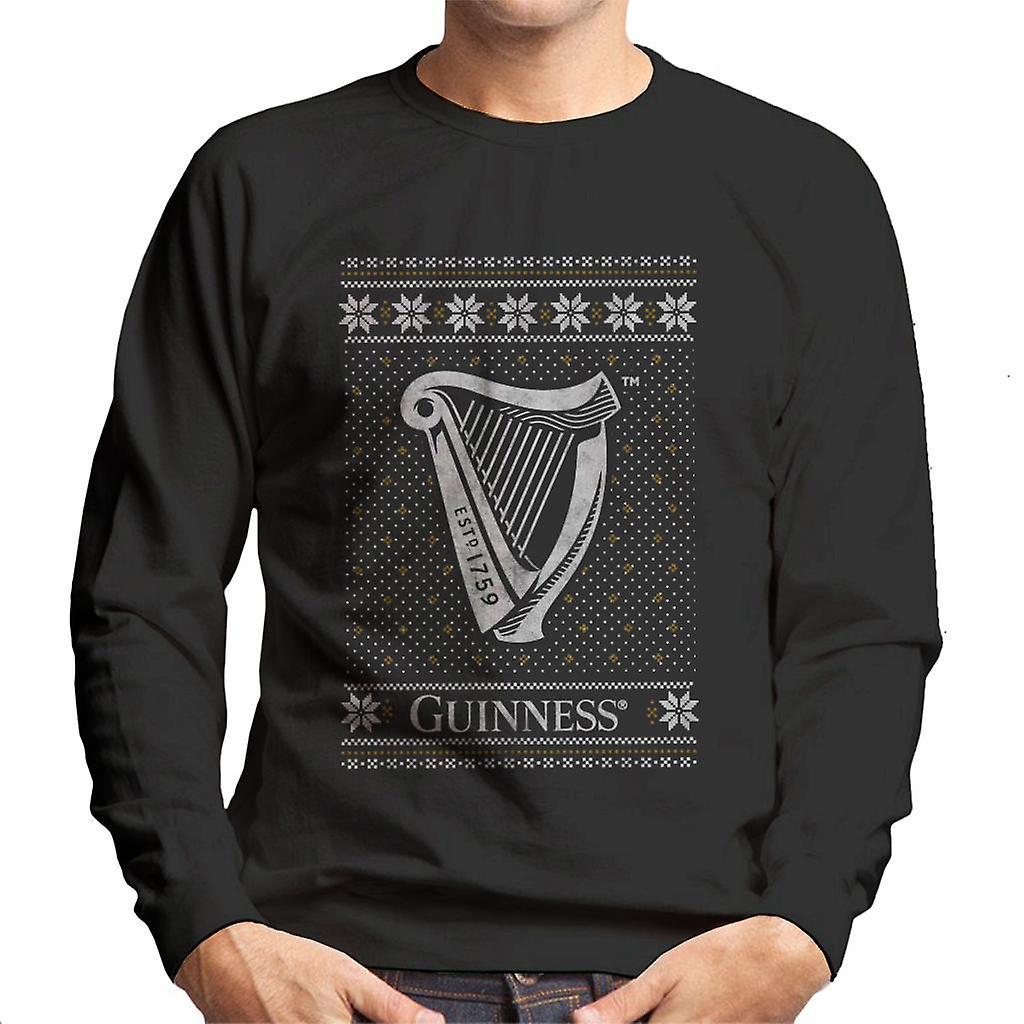 Guinness Christmas Harp Men's Sweatshirt Black X-Large