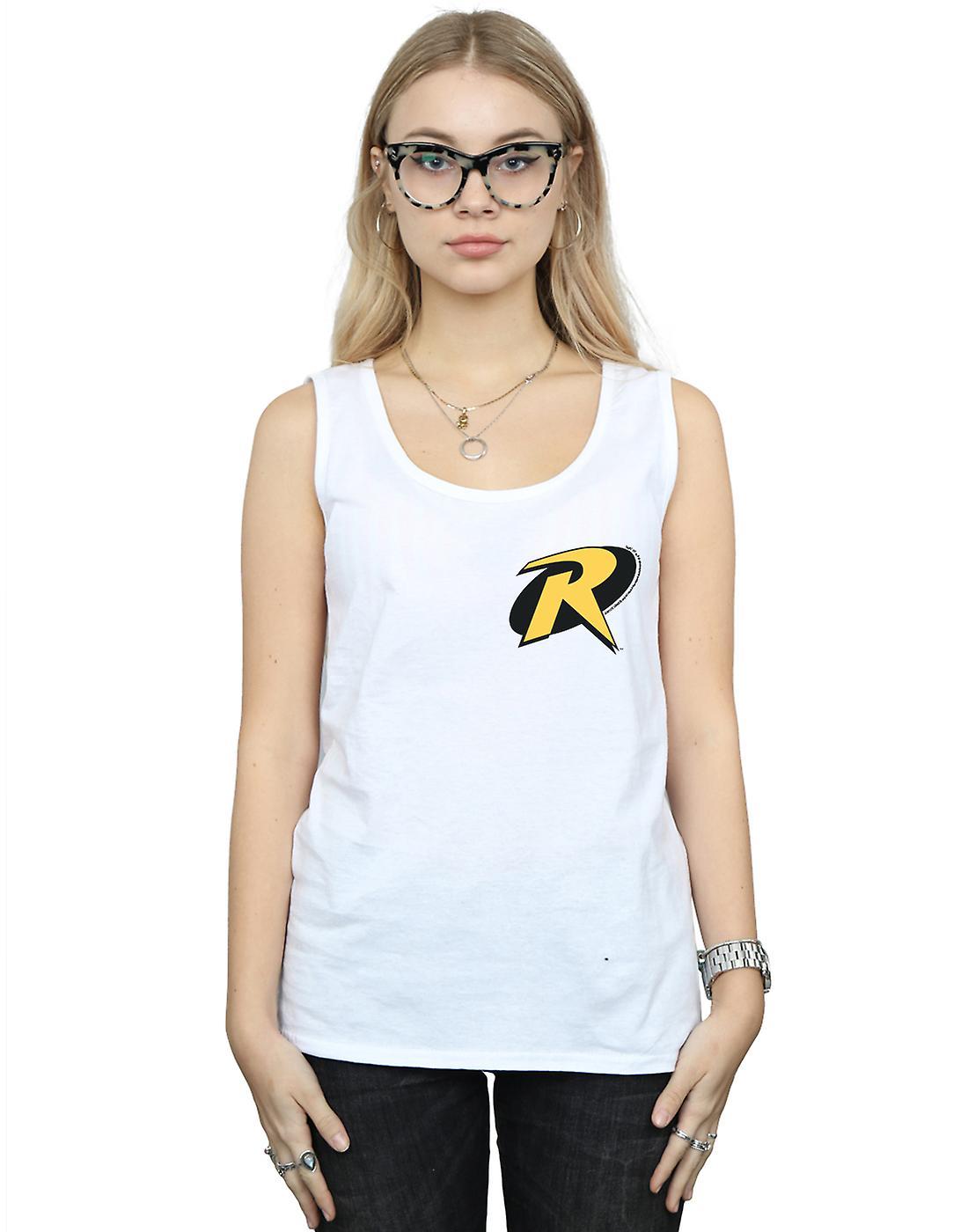 Absolute Cult DC Comics Women's Batman Robin Logo Vest White X-Large