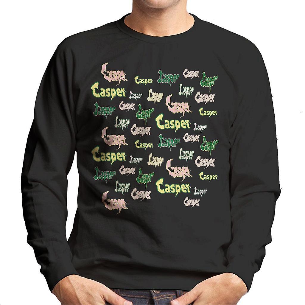 Casper The Friendly Ghost Logo Fonts Men's Sweatshirt Black Small