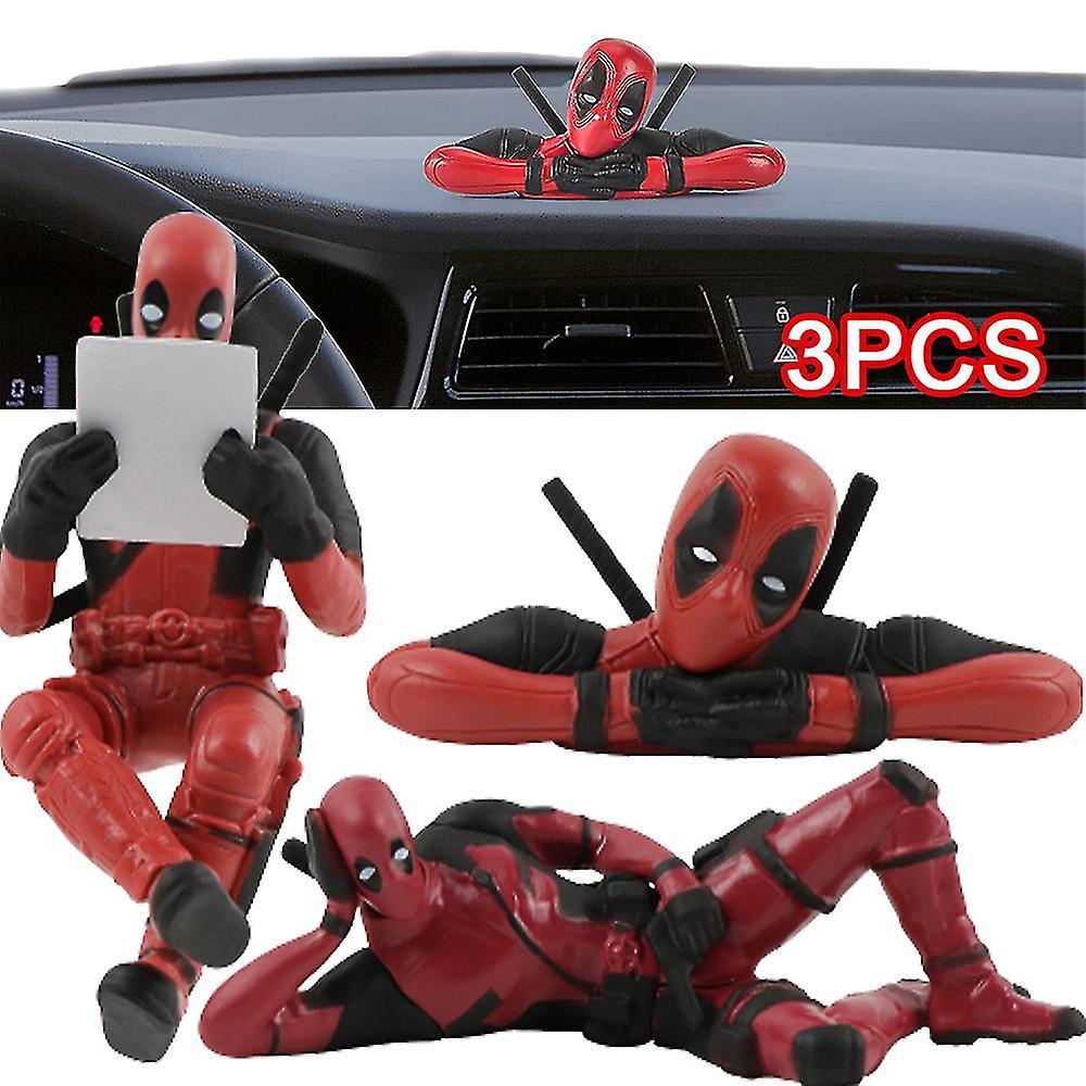 Fzswv 3pcs Deadpool Figures Toys, Collectible Model Doll Table Decoration Shelf Ornaments Gift For Fans