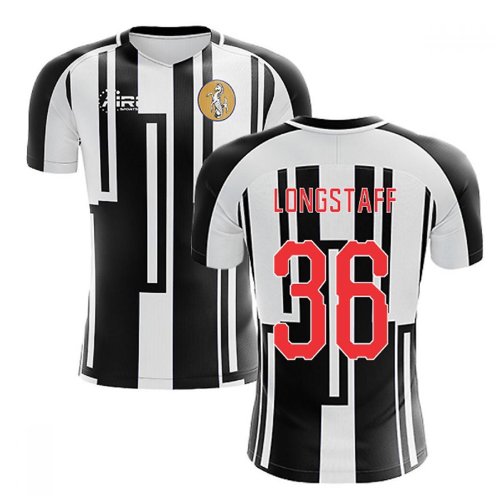 Airo Sportswear 2023-2024 Newcastle Home Concept Football Shirt (LONGSTAFF 36) Black XXXL 54-56 inch Chest (136-148cm)