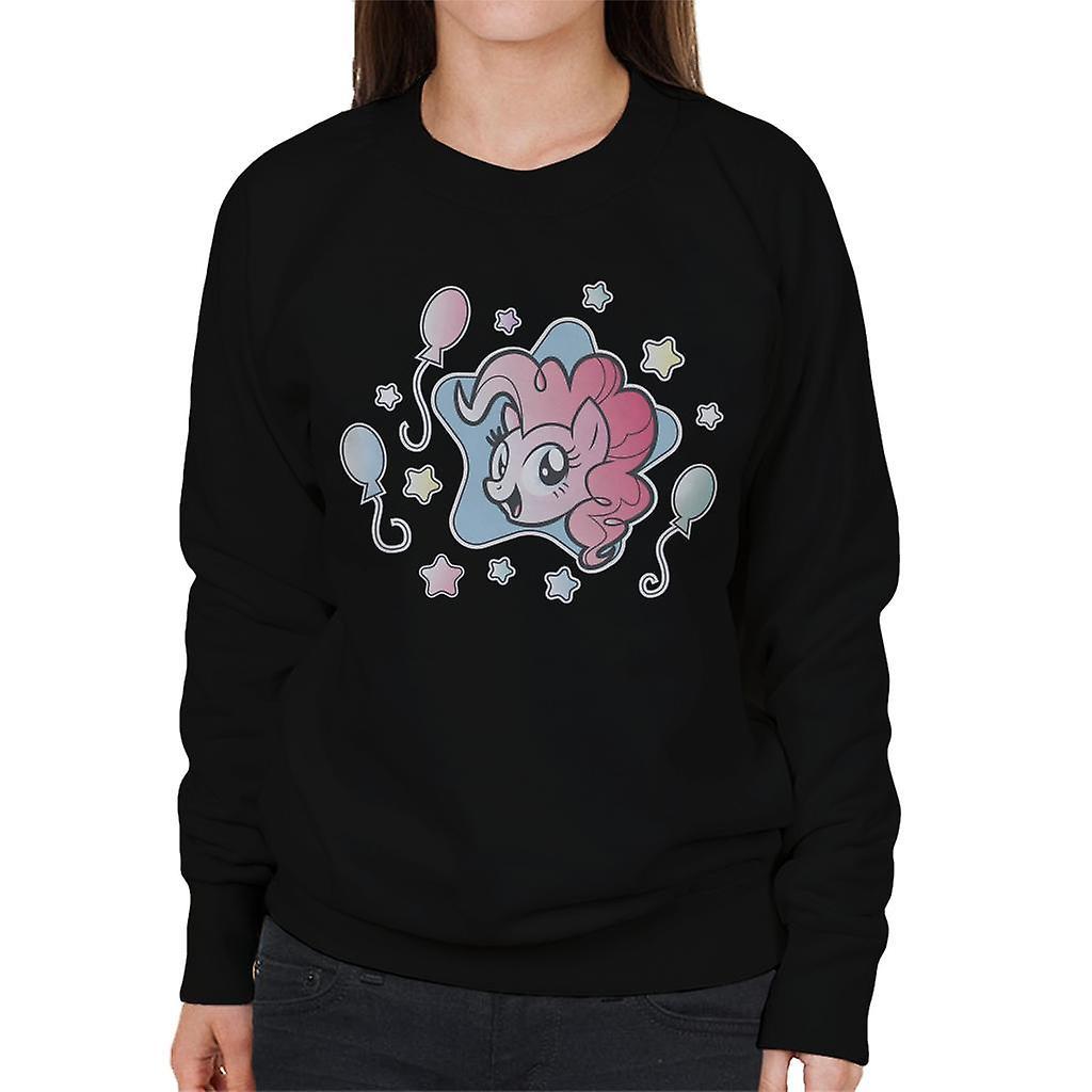 My Little Pony Pinkie Pie Balloons And Stars Women's Sweatshirt Black Small