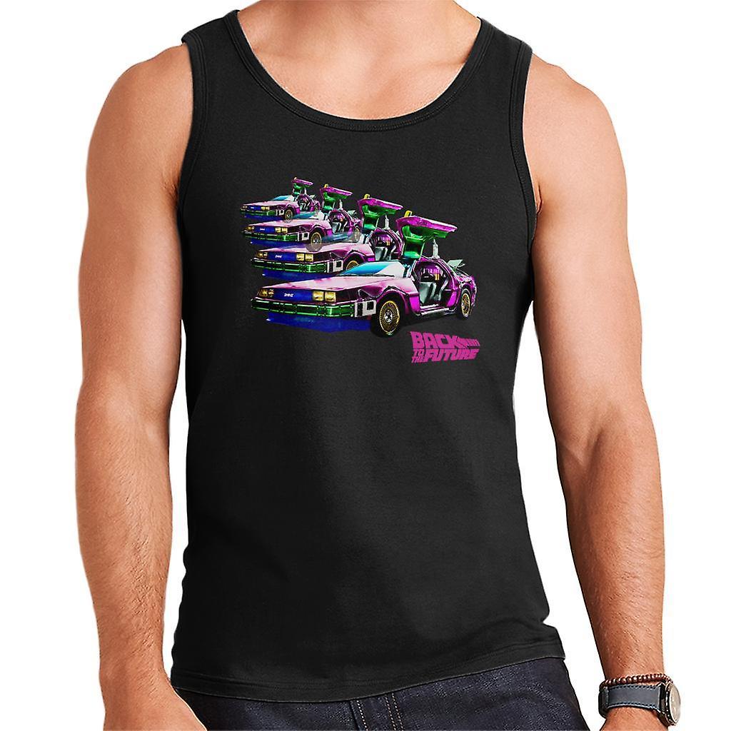 Back to the Future Delorean Mirrored Men's Vest Black Large