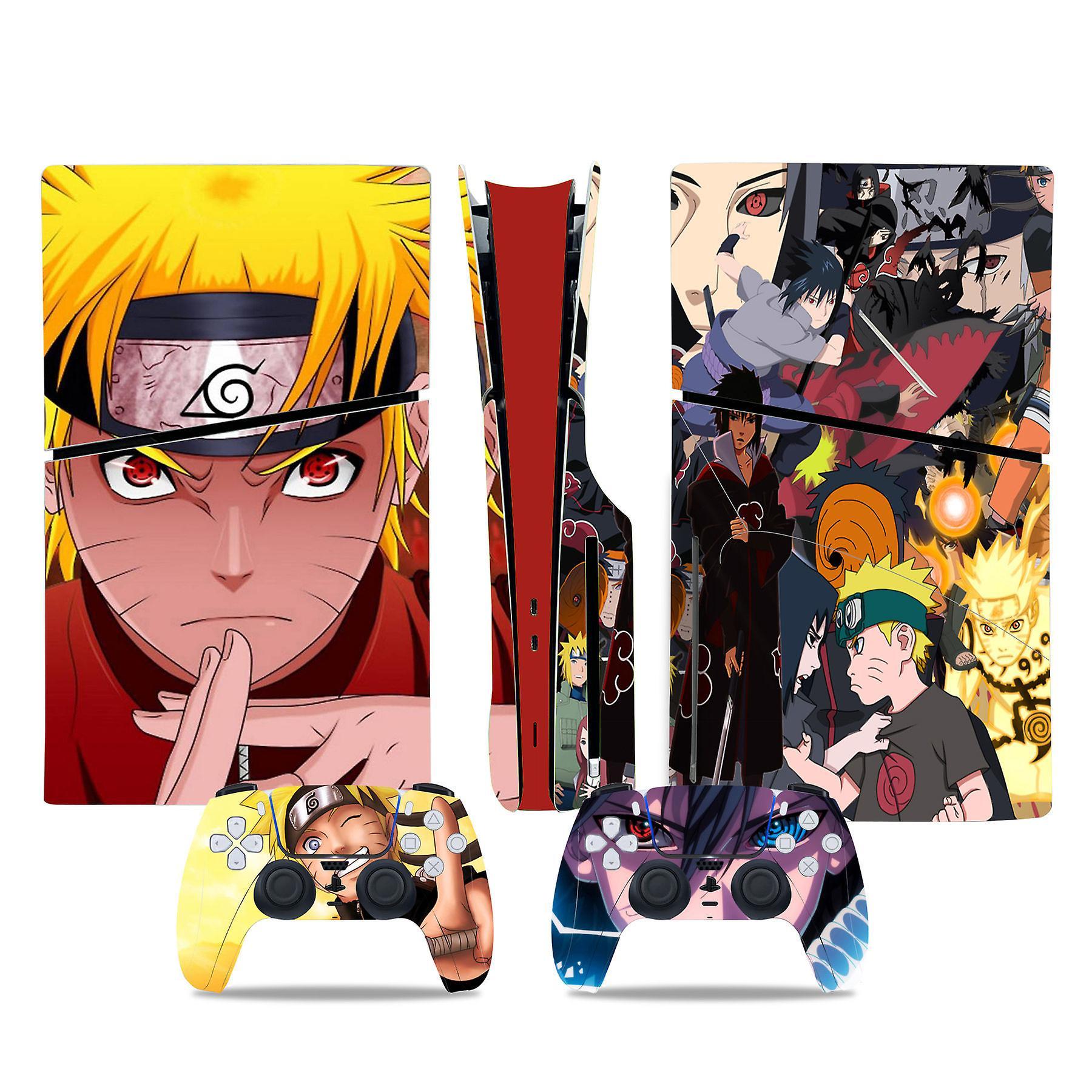 Ubiuo Vinyl skin suitable for PS5 Slim Disk Edition, console and controller skin suitable,PS5 SILM Cool Sticker,PS5 SILM decoration - NARUTO