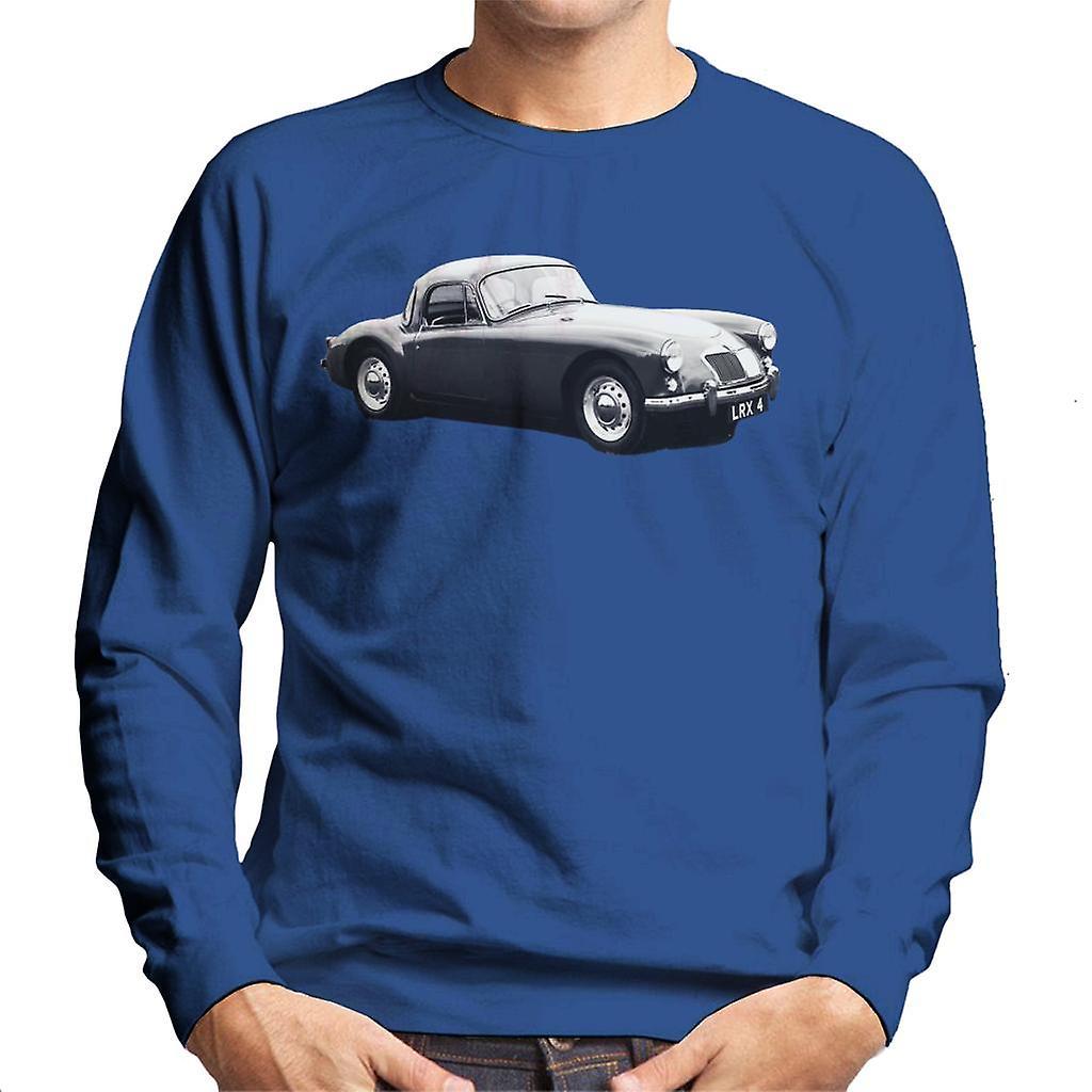 MG Side View British Motor Heritage Men's Sweatshirt Royal Blue Medium