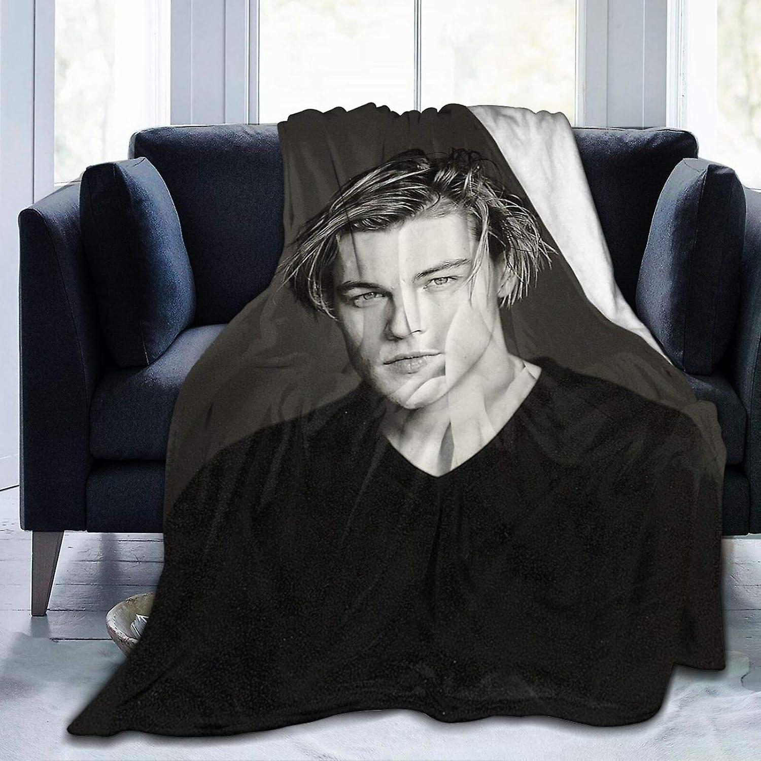 Kerota Leonardo Dicaprio Throw Blanket Ultra Soft Micro Fleece Blanket Warm Throws 50x40in 125x100cm