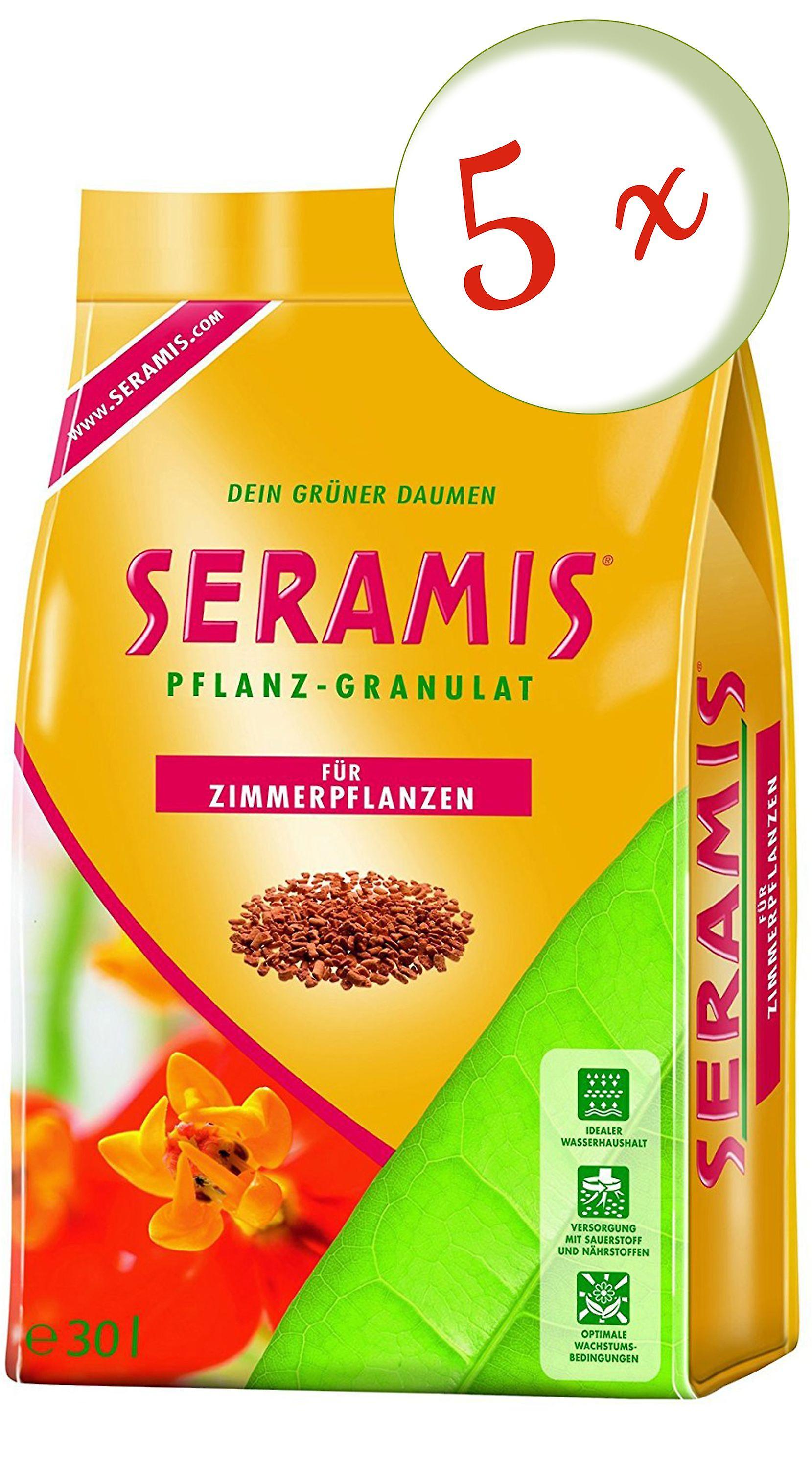 5 x SERAMIS® plant granules for houseplants, 30 litres