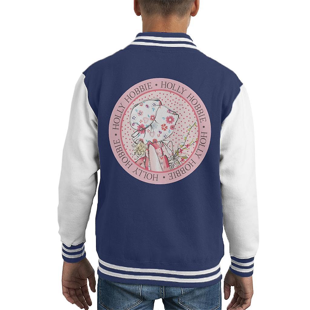 Holly Hobbie Circle Kid's Varsity Jacket Navy/White Large (9-11 yrs)