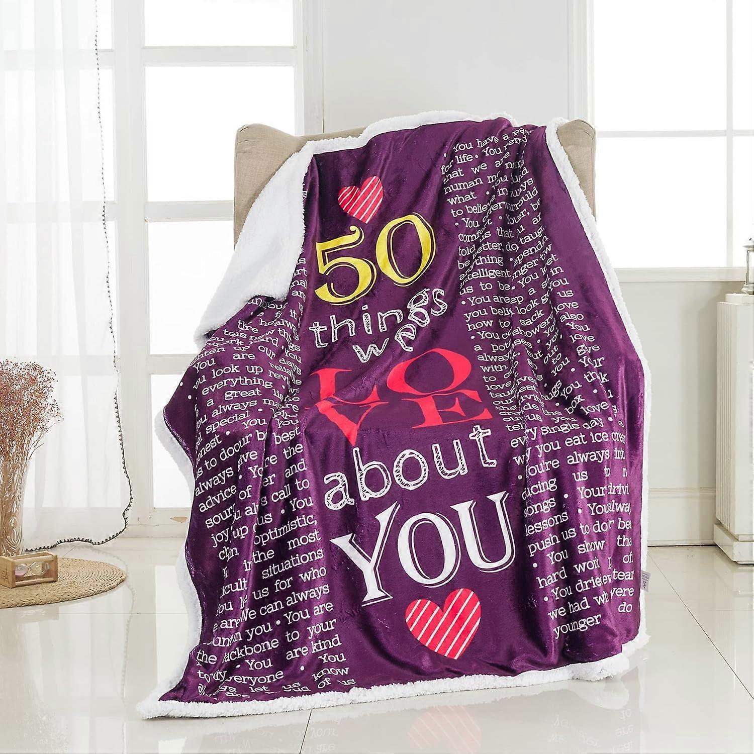 LINCMAN Birthday Gifts for Women 50th Birthday Decorations 50 Year Old Gifts Mens 50th Birthday Gift Ideas Gifts for 50 Years Throw Blanket (Sherpa...