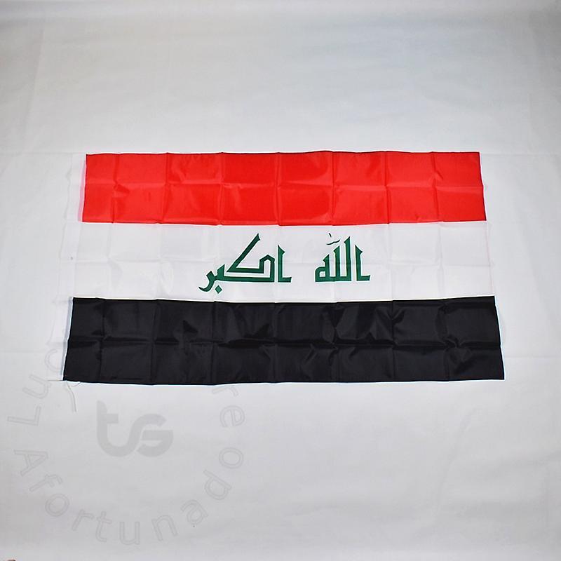 Scitoo Iraq   Banner  90*150cm  Iraq  National Flag For Festival  Home Decoration Flag Banner