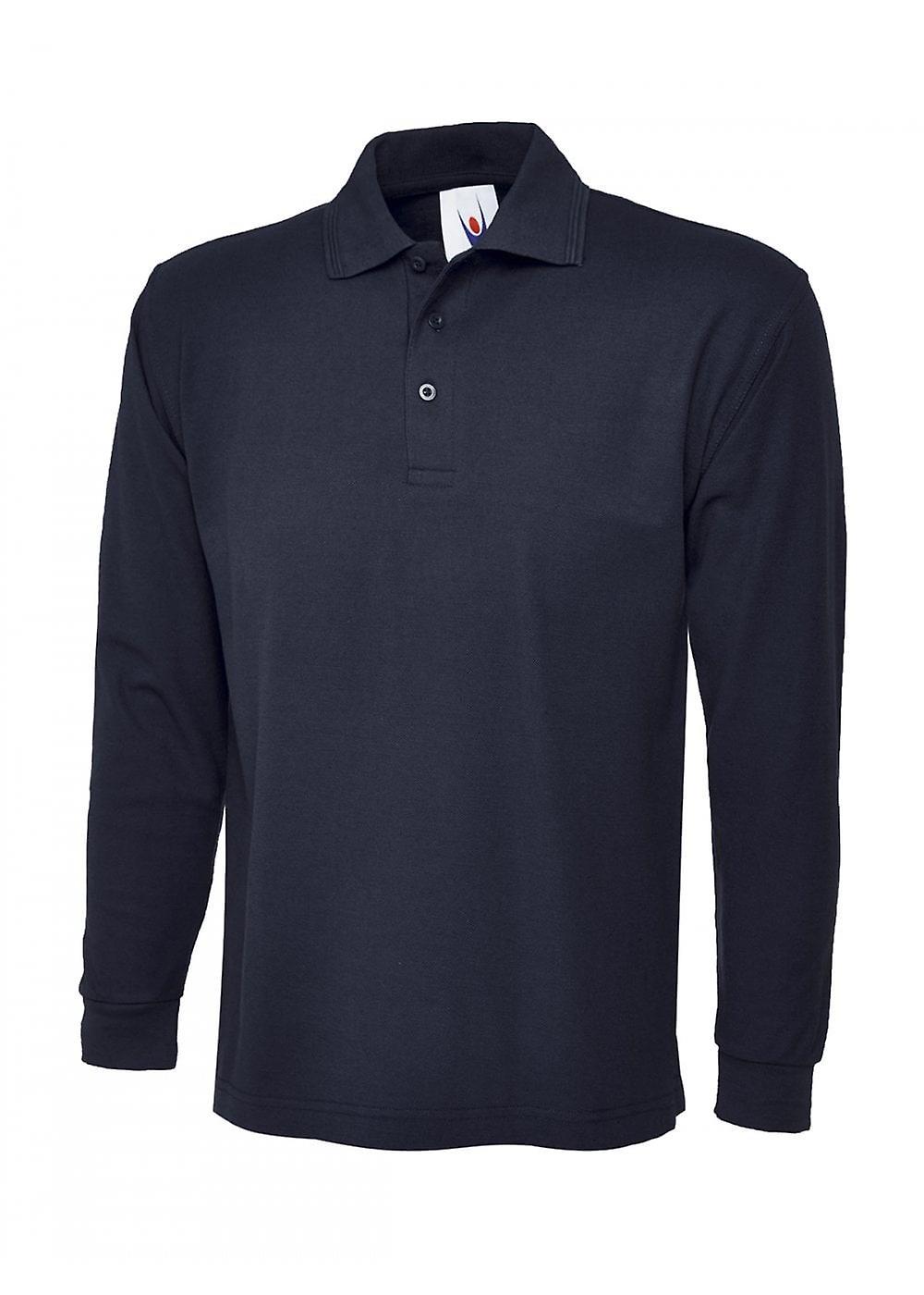 Men's Uneek Longsleeve Poloshirt UC113 Navy L