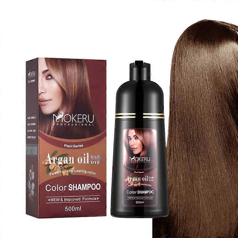 Unbrand Instant Hair Color Shampoo for Gray Hair Coverage Hair Dye Shampoo in Minutes Golden brown