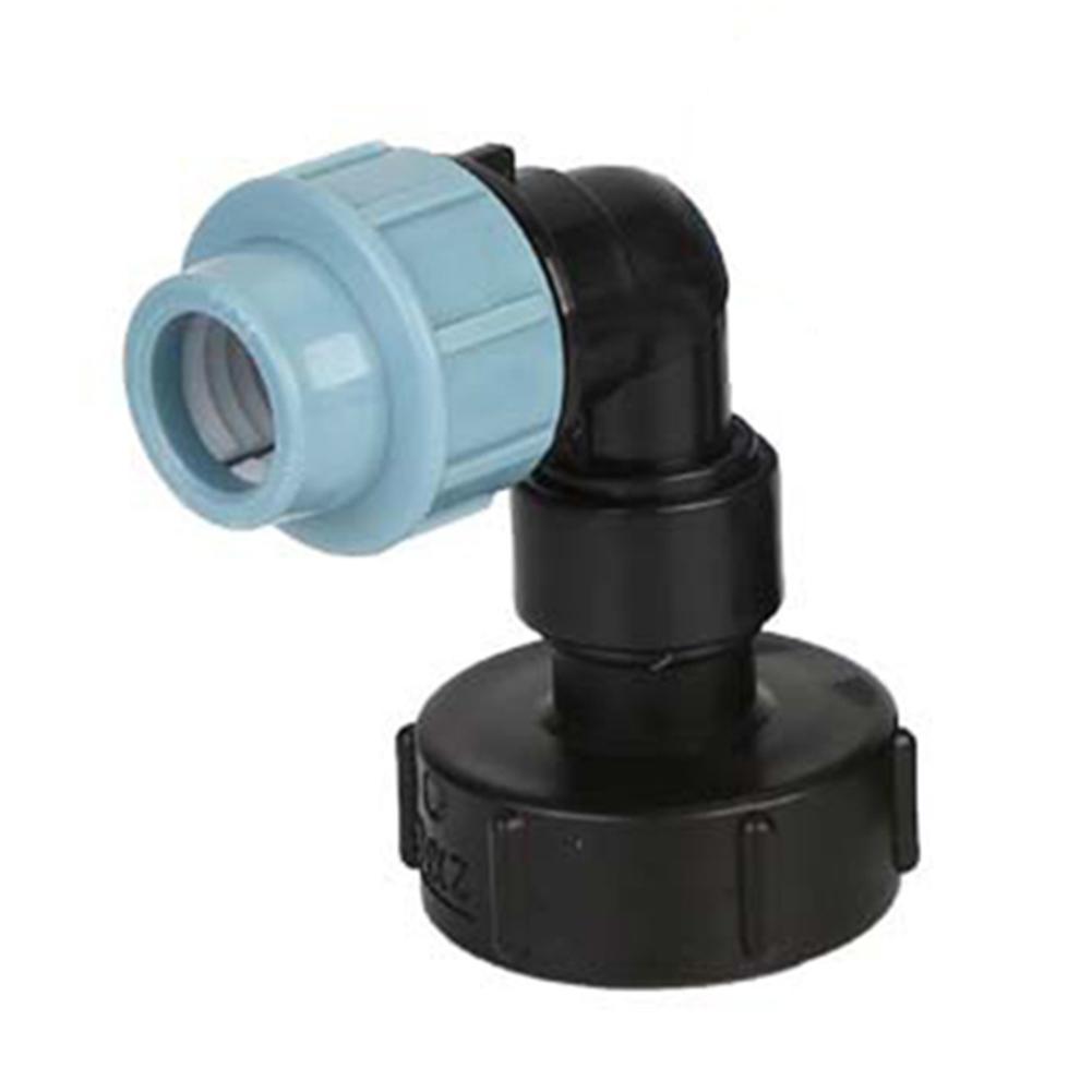 newmerun IBC Tank Water Pipe Connector Garden Lawn Hose Adapter Home Tap Fitting Tool 32mm,Elbow Adapter