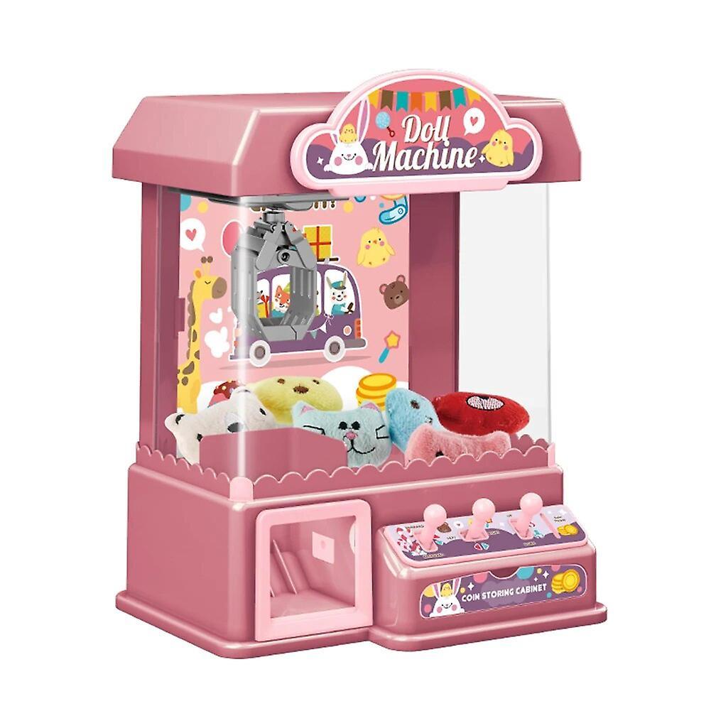 Claw Doll Machine Doll Claw Machine Electronic Arcade Game Indoor Toy With 10 Dolls 10 Capsule Large Claw Catch Toy For Kids 6 Years Old And Up Blu...