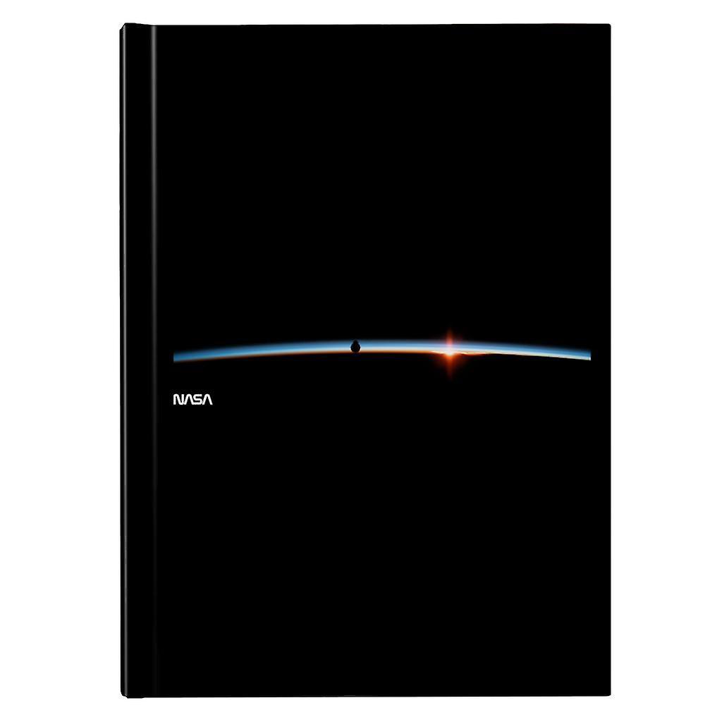 NASA Satellite Horizon Shot Hardback Journal Black 13 x 18.5 cm