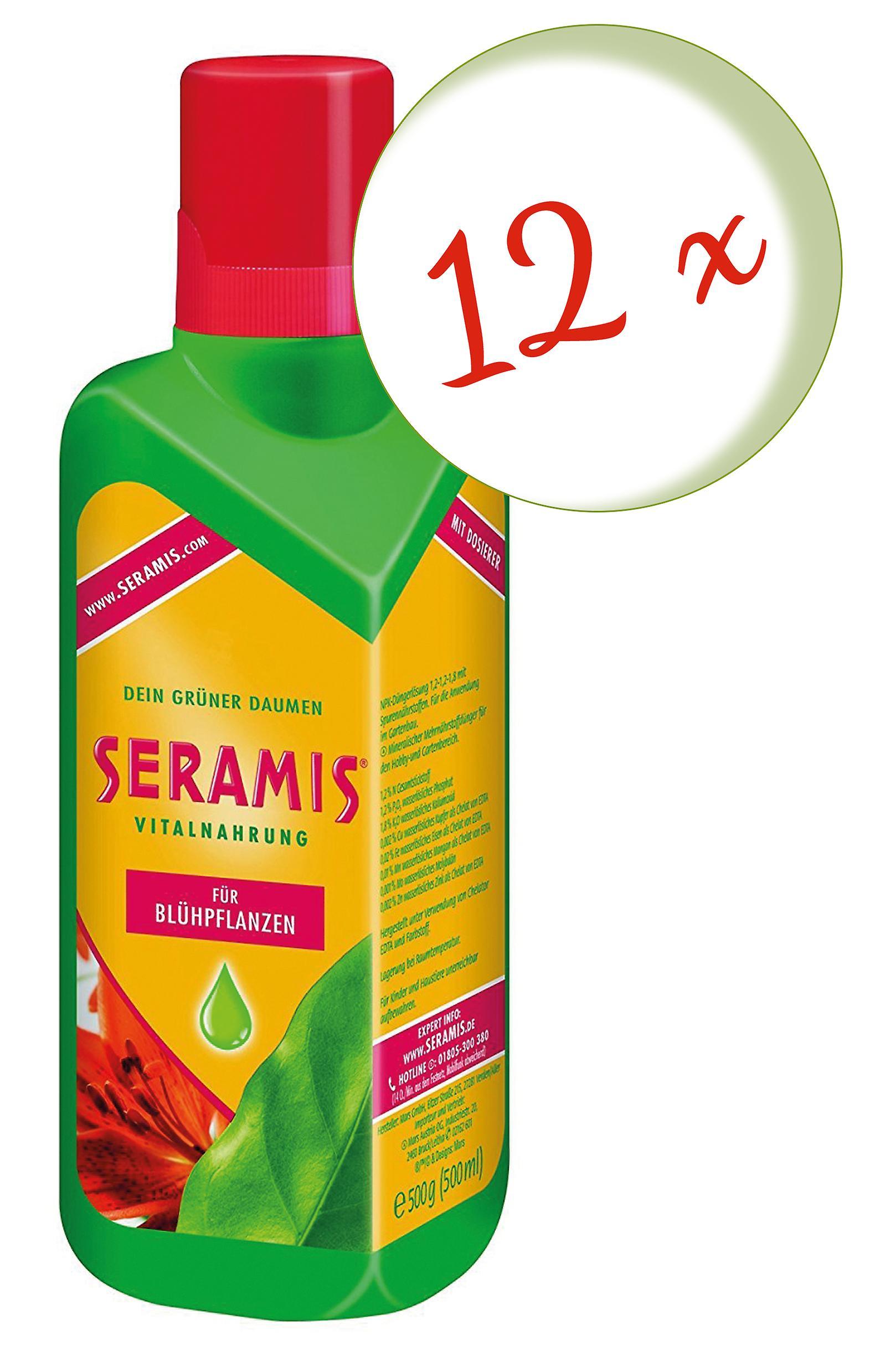 12 x SERAMIS® vital food for flowering plants, 500 ml