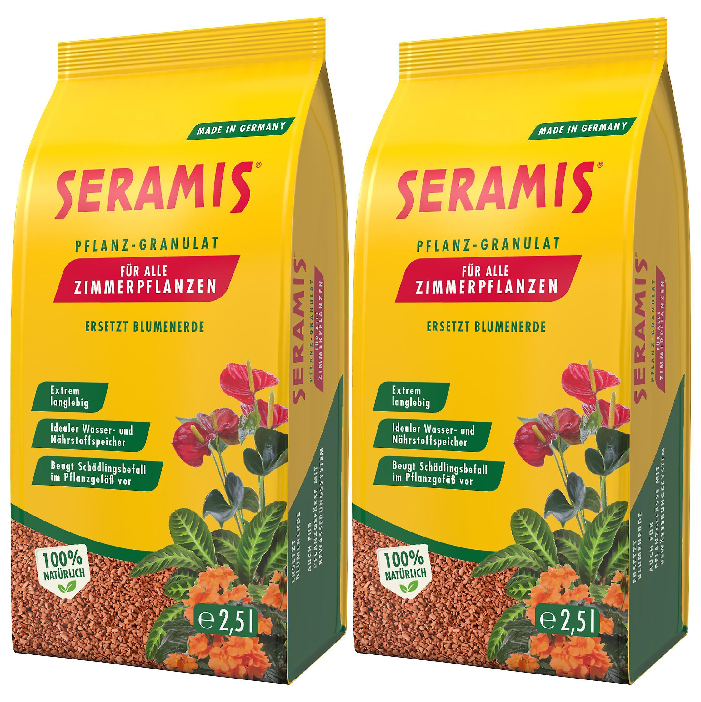 2 x SERAMIS® plant granules for indoor plants, 2.5 liters