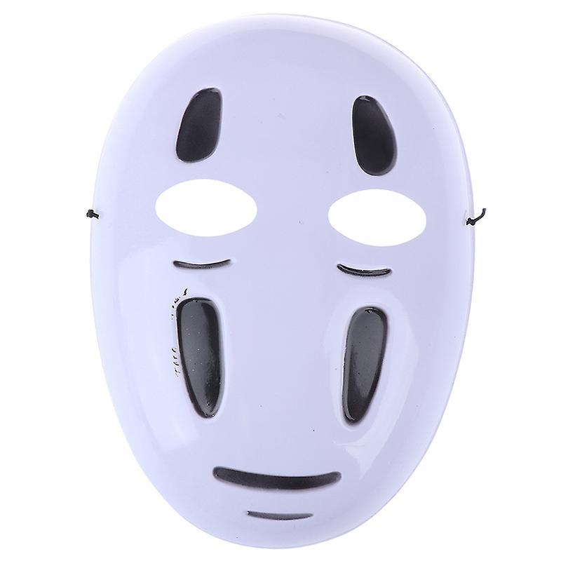 Unbrand Spirited Away No-face Mask Faceless Cosplay Helmet Fancy Anime Halloween Party Black 1pc