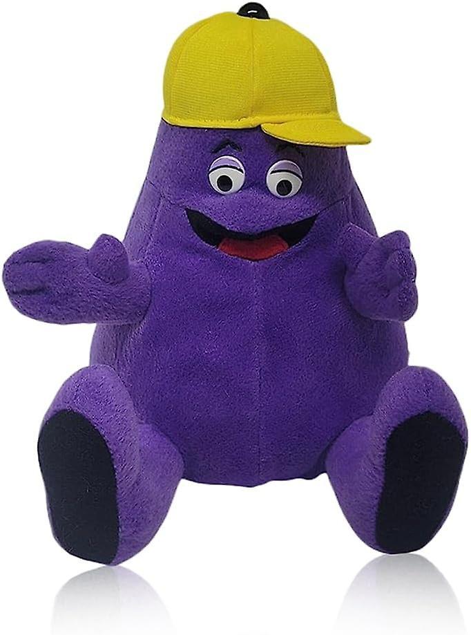 Heyone Grimace Shake Yellow Hat Plush Toy Plushie Stuffed Animal Toy Game Doll