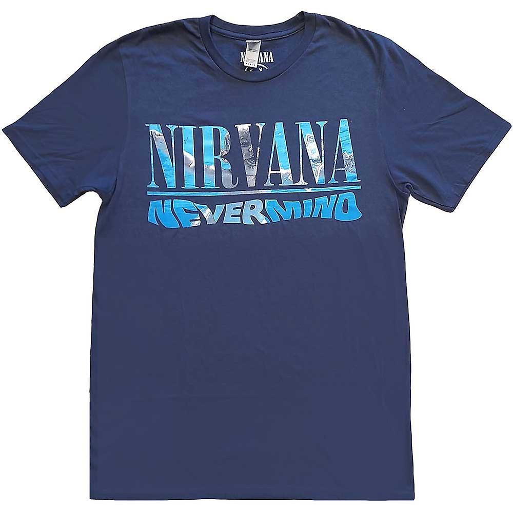 Nirvana Nevermind Tracks T Shirt Navy XL