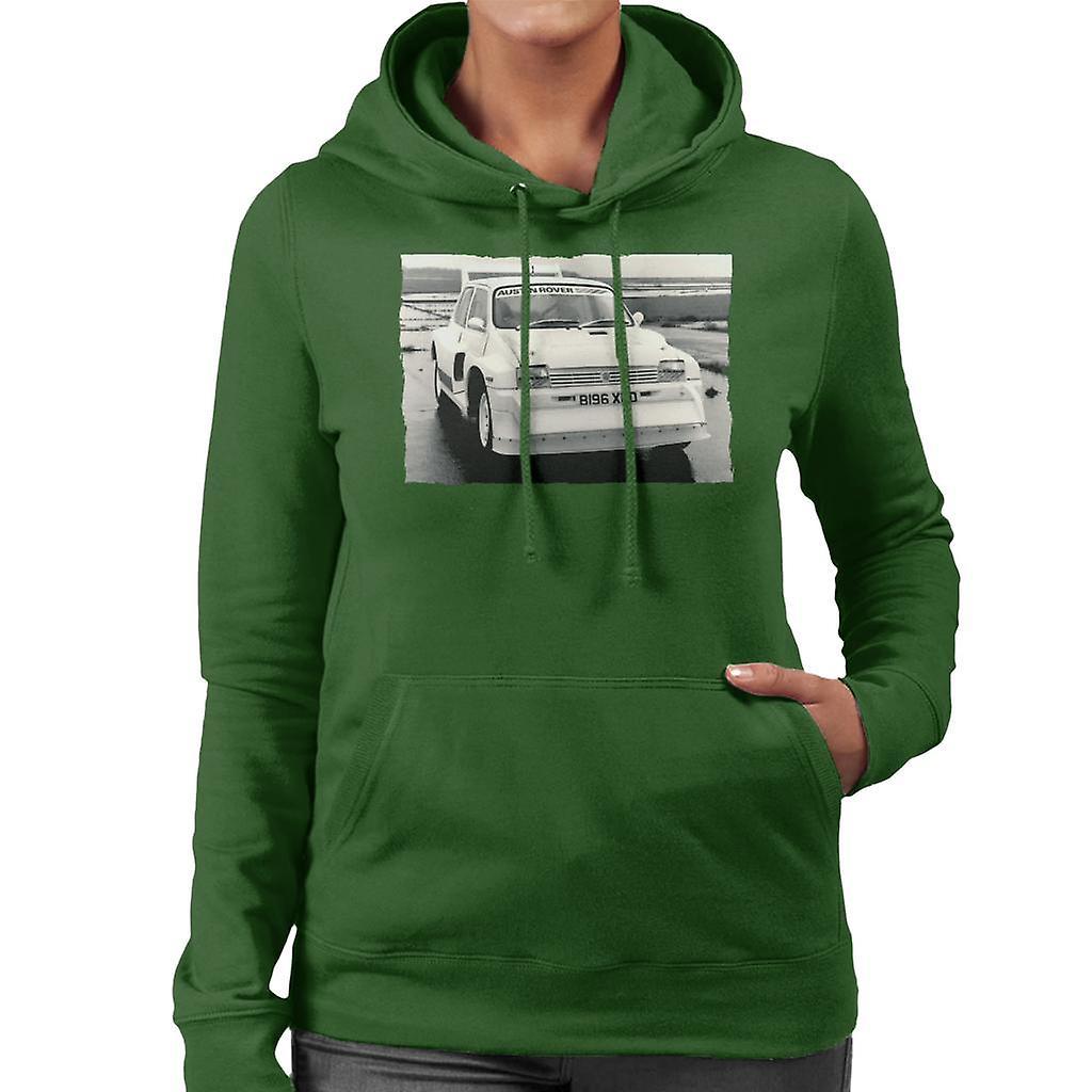 MG Austin Rover British Motor Heritage Women's Hooded Sweatshirt Bottle Green Medium