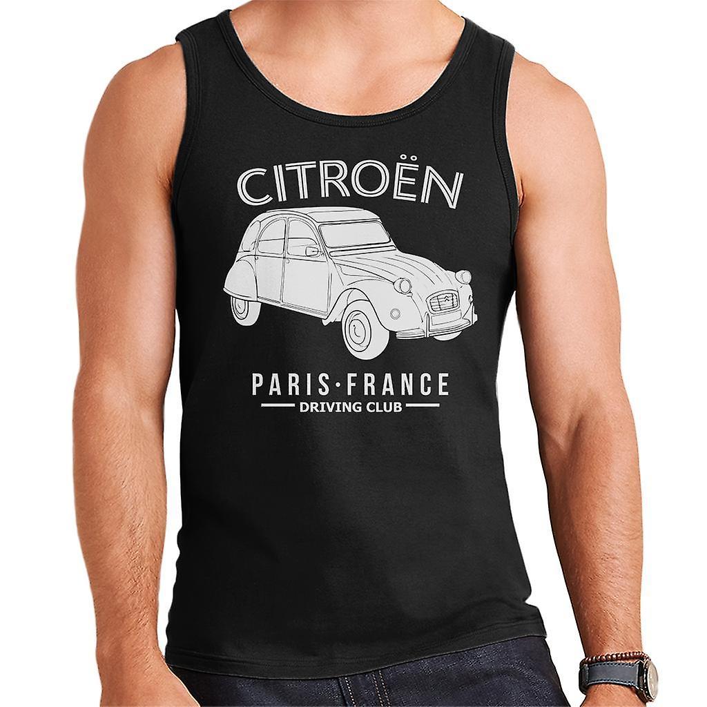 Citro�n Citroen Driving Club White 2CV Paris France Men's Vest Black Medium