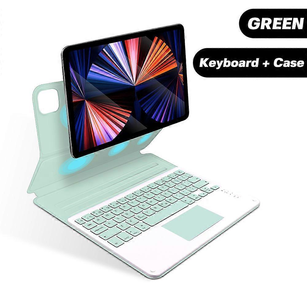 Unbrand Magic Keyboard For iPad Air 4 Case For iPad Pro 11 Case 2021 2020 2018 Teclado For iPad Air 5 2022 Magic Keyboard Cover Funda Green B Pro 1..