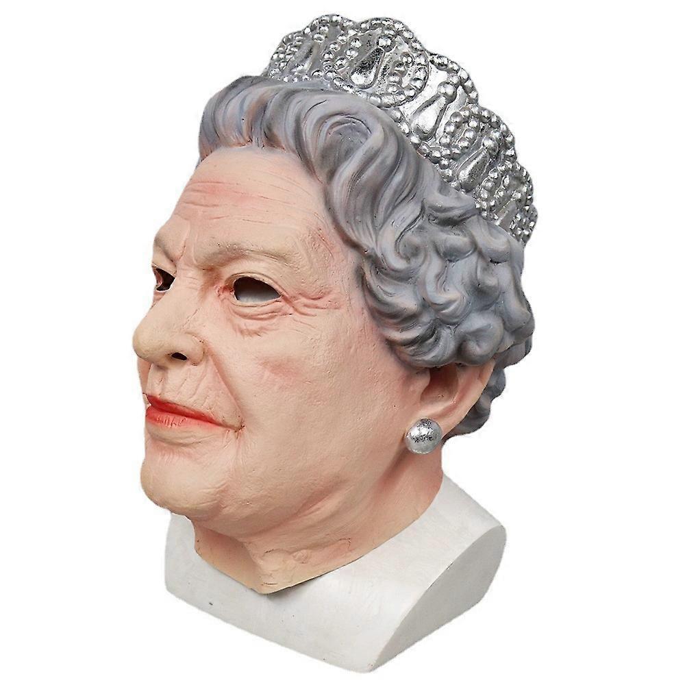 Phwj Queen Elizabeth Celebrity 90TH Birthday Fancy Dress Face Mask Hen Party girls, mask, Halloween Party Decoration Queen Latex Mask Stage perform..