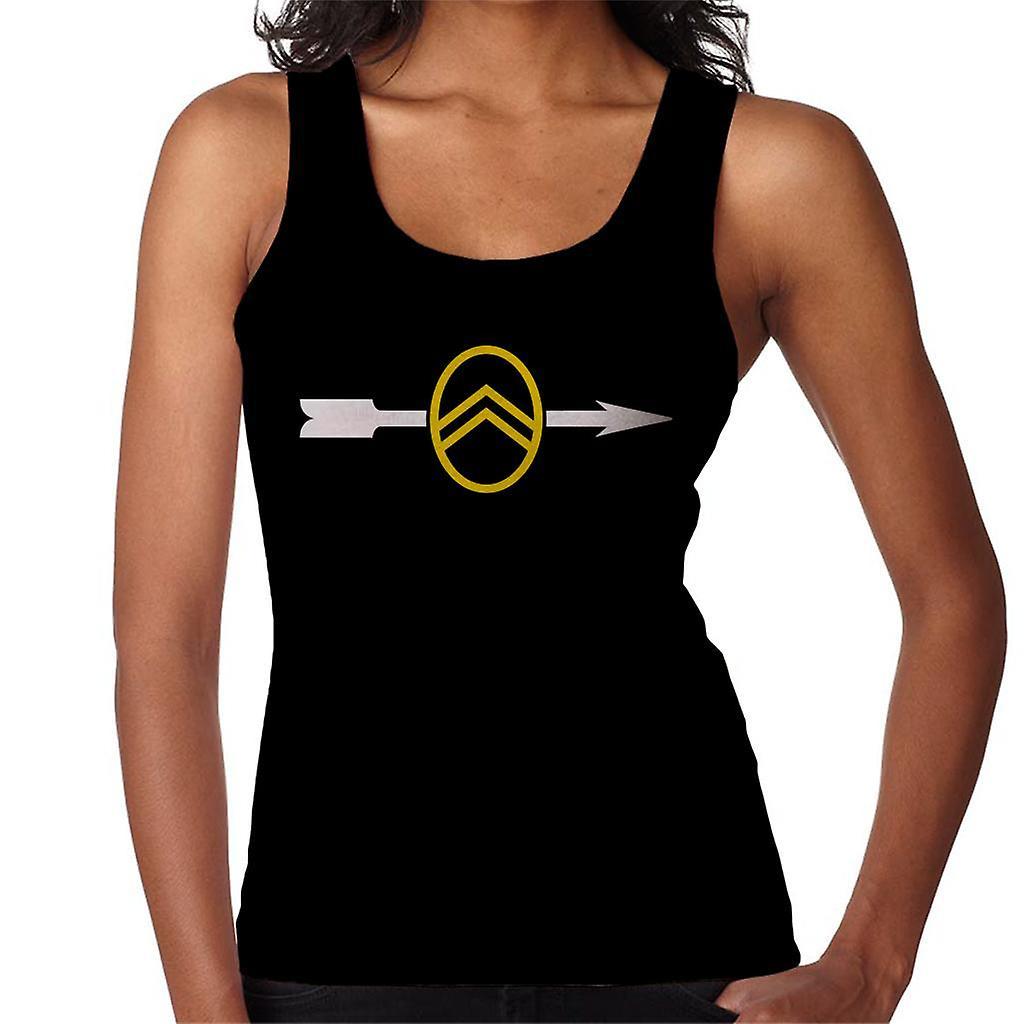 Citro�n Citroen 1922 Badge White Arrow Logo Women's Vest Black Medium