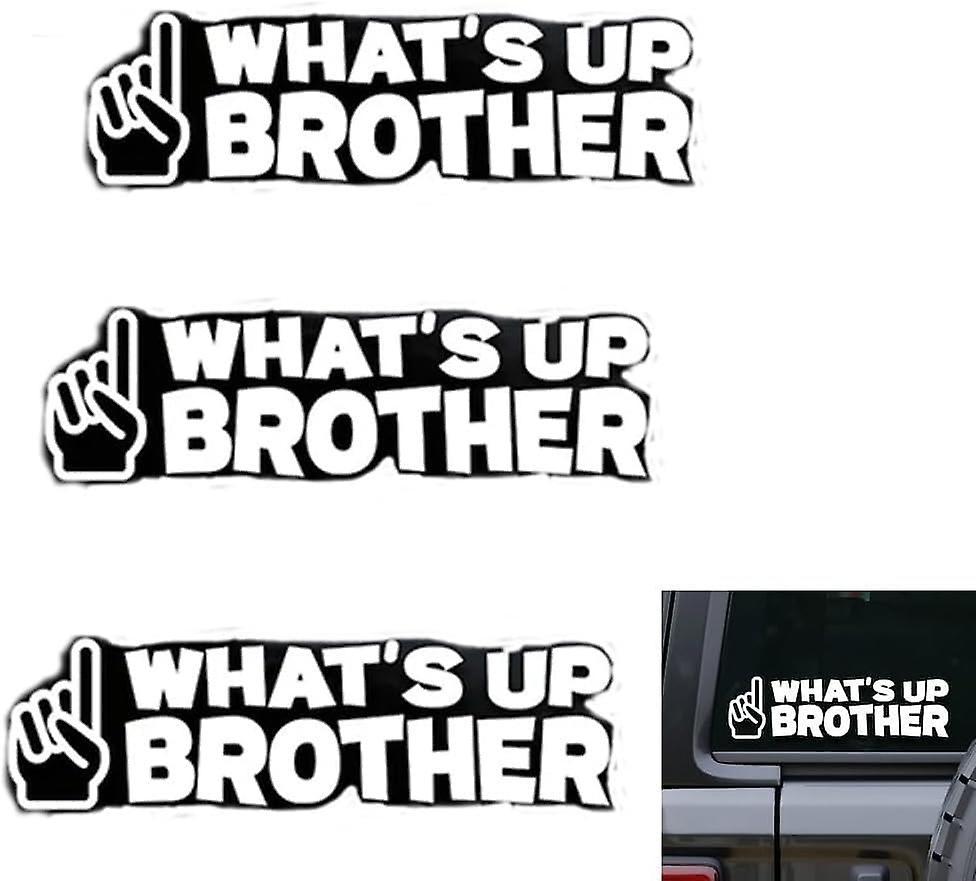 Lelinker What's Up Brother Sticker, What's Up Brother Car Vinyl Decal, Funny Sketch Sticker Decal,What's Up Brother Decal,Car Bumper Stickers Funny..