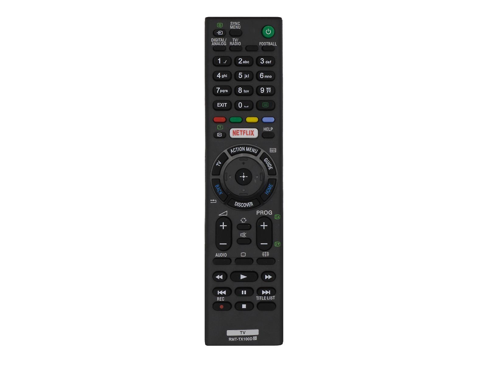 azurano Remote Control RMT-TX100D 149296311 for SONY Bravia LED Smart TV Netflix Button