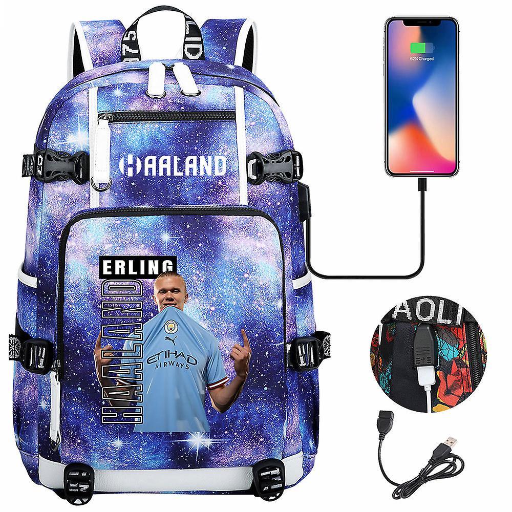 Yixin Tech Erling Haaland Patterned Printed Backpack, Student Backpack, Large Capacity Travel Bag Style 1