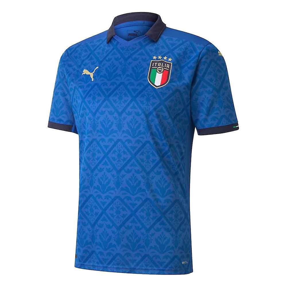 2020-2021 Italy Home Puma Football Shirt Blue Medium Adults